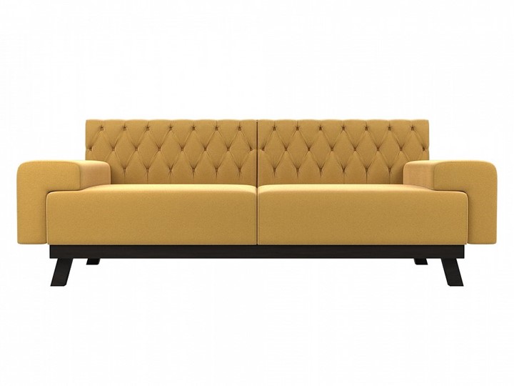 Прямой диван Мюнхен Люкс, Желтый (Микровельвет) в Челябинске - изображение 1