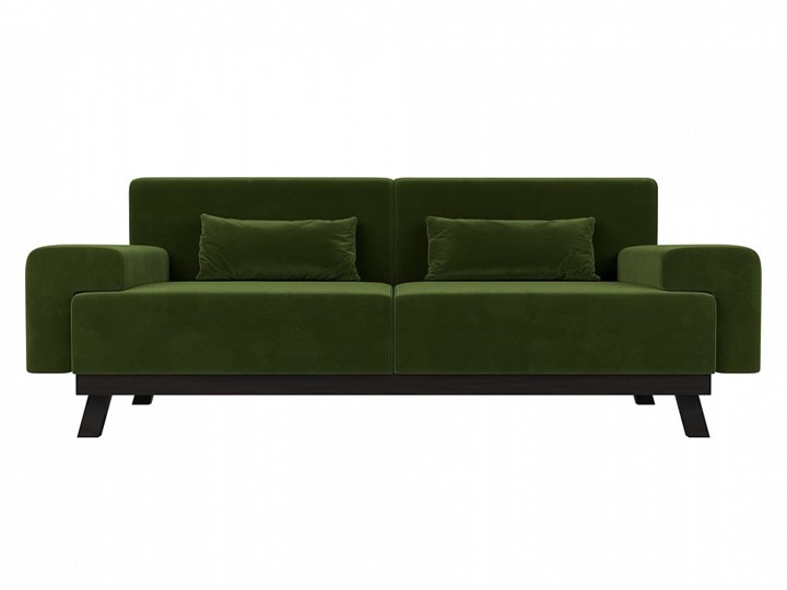 Прямой диван Мюнхен, Зеленый (микровельвет) в Челябинске - изображение 1