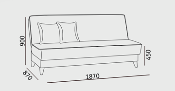 Прямой диван Наварра 2 БД в Копейске - предосмотр 5