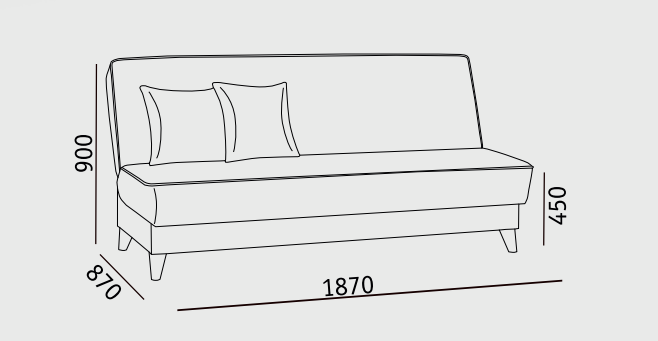Прямой диван Наварра 2 БД в Копейске - изображение 5