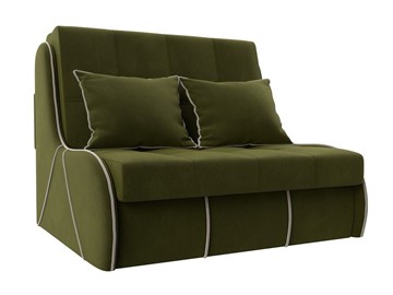 Прямой диван Риттэр 100, Зеленый/Бежевый (Микровельвет) в Миассе