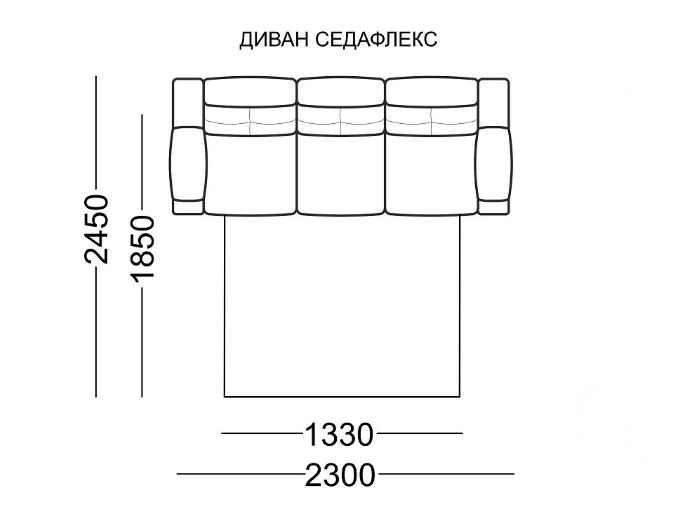 Прямой диван Рокфорд БД, седафлекс в Челябинске - изображение 7