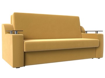 Прямой диван Сенатор Аккордеон 160, Желтый (Микровельвет) в Копейске