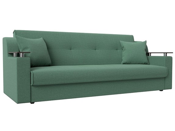Прямой диван Сенатор книжка, Амур зеленый (Рогожка) в Копейске - изображение