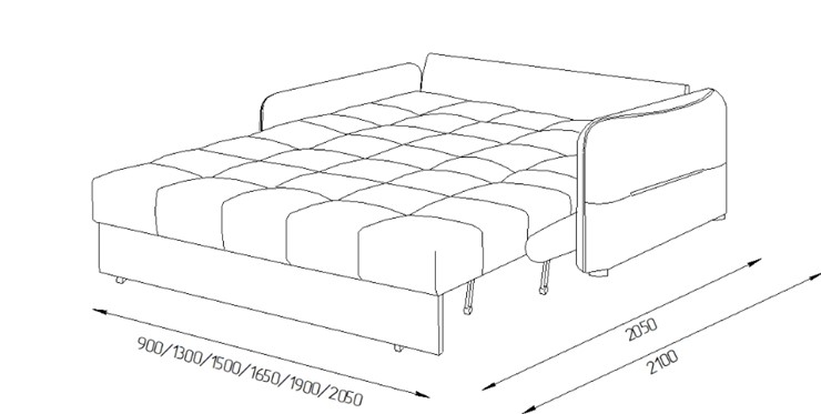Прямой диван Токио 2 165 (НПБ) в Златоусте - изображение 5