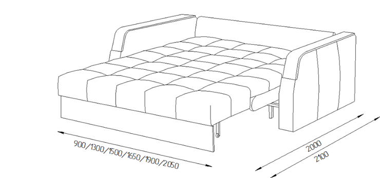 Прямой диван Турин 2 130 (НПБ) в Златоусте - изображение 2