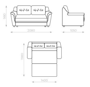 Прямой диван Вега 2 МД в Копейске - предосмотр 5