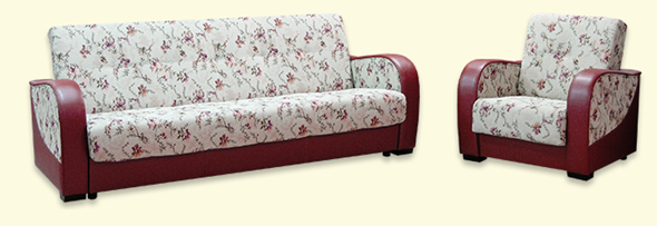 Мебельный комплект Элегия 5, диван + кресло в Челябинске - изображение
