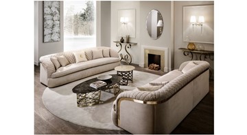 Прямой диван Бурже, с металлическим декором в Миассе - предосмотр 1