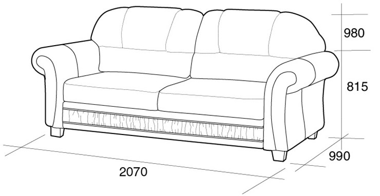 Прямой диван София 3Т в Миассе - изображение 4