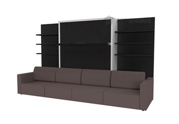 Шкаф-кровать Кровать-трансформер Smart (ПЛД1+КД 1600+ППД1), с подлокотниками в Копейске