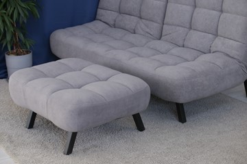 Комплект мебели Абри цвет серый диван + пуф опора металл в Челябинске