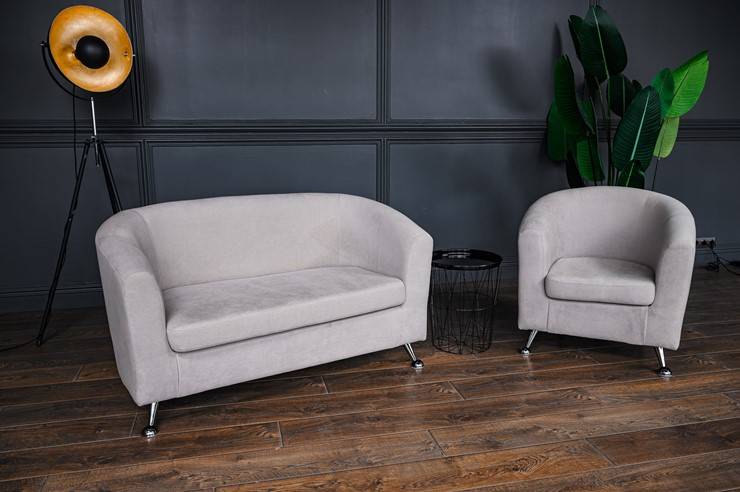 Комплект мебели Брамс  цвет бежевый диван 2Д + кресло в Челябинске - изображение 1