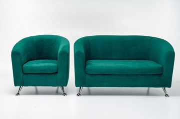 Комплект мебели Брамс  цвет изумрудный диван 2Д + кресло в Миассе - предосмотр 1