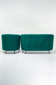 Комплект мебели Брамс  цвет изумрудный диван 2Д + кресло в Миассе - предосмотр 2