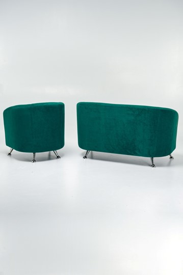 Комплект мебели Брамс  цвет изумрудный диван 2Д + кресло в Челябинске - изображение 3