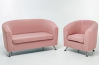 Комплект мебели Брамс  цвет розовый диван 2Д + кресло в Миассе - изображение 2
