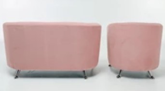 Комплект мебели Брамс  цвет розовый диван 2Д + кресло в Миассе - предосмотр 3