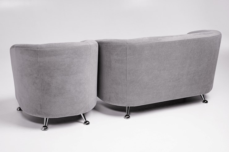 Комплект мебели Брамс  цвет серый диван 2Д + кресло в Миассе - изображение 3