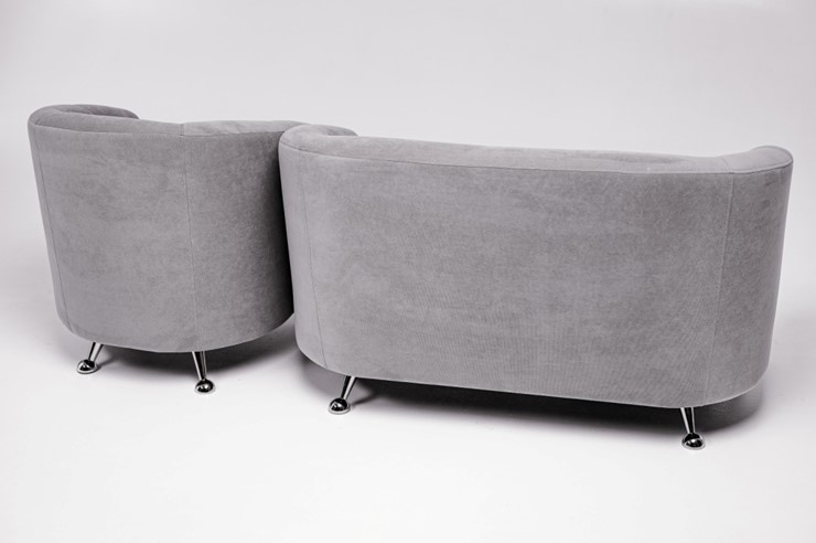 Комплект мебели Брамс  цвет серый диван 2Д + кресло в Миассе - изображение 4