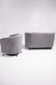 Комплект мебели Брамс  цвет серый диван 2Д + кресло в Челябинске - предосмотр 5