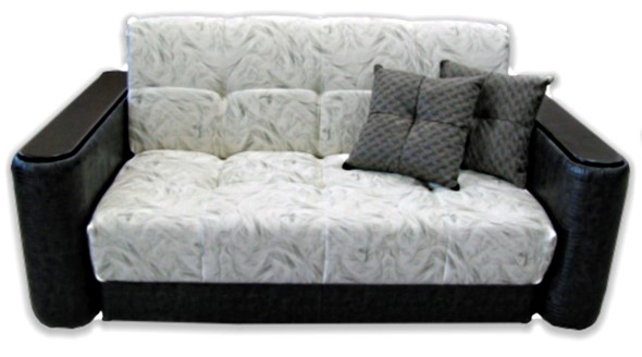 Прямой диван Аккордеон-1, 180 (круглые подлокотники), пруж. Змейка в Челябинске - изображение