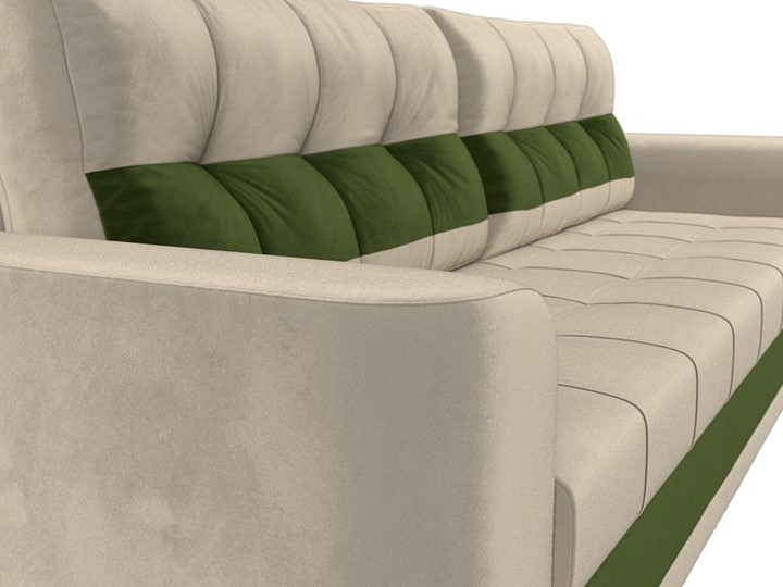 Прямой диван Честер, Бежевый/зеленый (вельвет) в Челябинске - изображение 3
