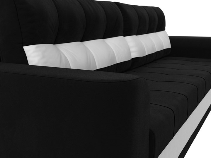 Прямой диван Честер, Черный/белый (вельвет/экокожа) в Челябинске - изображение 3
