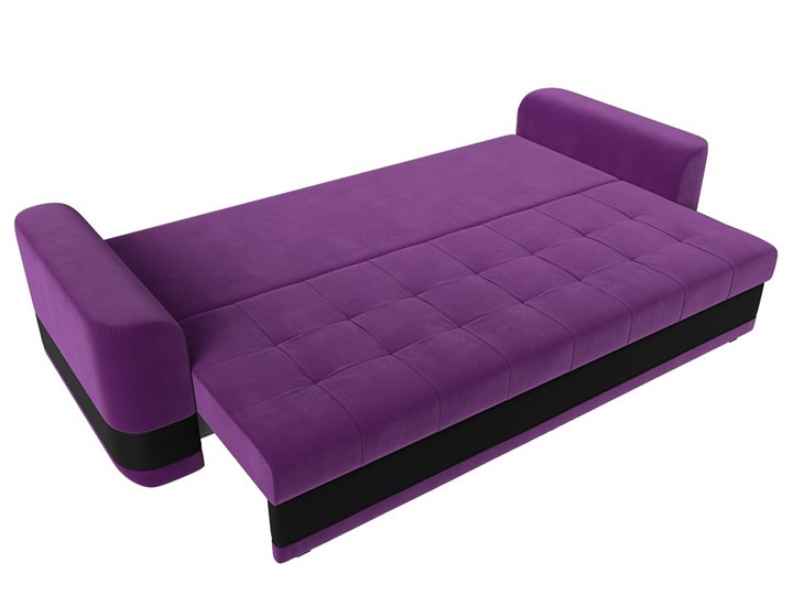 Прямой диван Честер, Фиолетовый/черный (вельвет/экокожа) в Челябинске - изображение 6