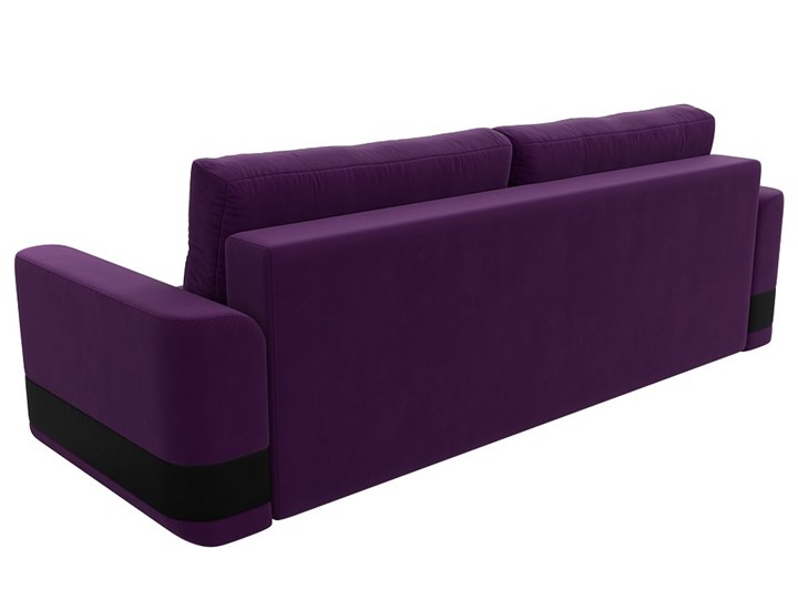 Прямой диван Честер, Фиолетовый/черный (вельвет/экокожа) в Челябинске - изображение 7