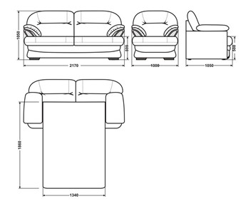 Прямой диван Квин 6 БД и 1 кресло в Челябинске - предосмотр 5