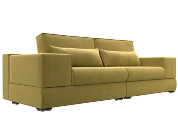 Прямой диван Лига-037, Желтый (Микровельвет) в Златоусте