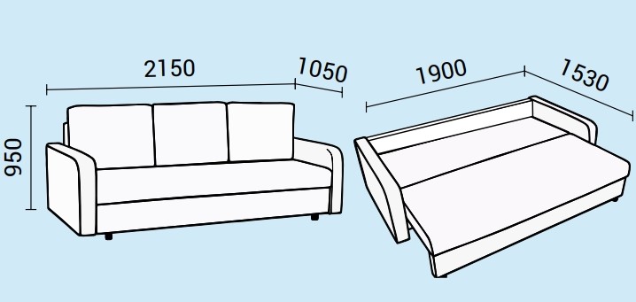 Прямой диван Нео 1 БД, боннель в Миассе - изображение 14