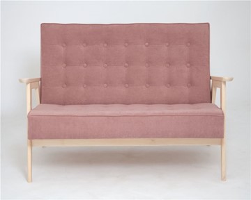 Прямой диван Ретро, двухместный (беленый дуб / RS 12 - розовый) в Челябинске - предосмотр 1