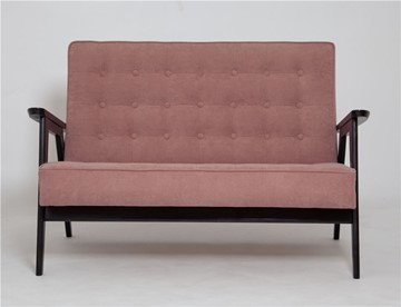 Прямой диван Ретро, двухместный (венге / RS 12 - розовый) в Челябинске - предосмотр 1