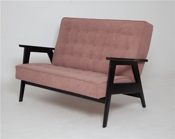 Прямой диван Элевуд Ретро, двухместный (венге / RS 12 - розовый) в Копейске
