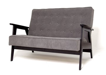 Прямой диван Ретро, двухместный (венге / RS 15 - темно-серый) в Златоусте