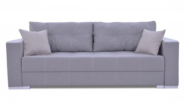 Прямой диван Fashion (Uno silver + brix latte) в Миассе - изображение