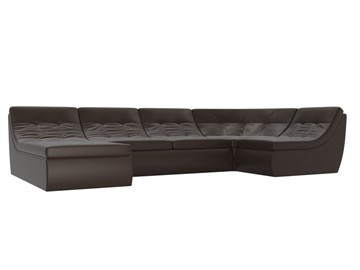 Модульный раскладной диван Холидей, Коричневый (экокожа) в Миассе