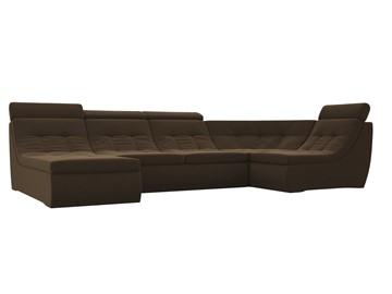 Модульный раскладной диван Холидей люкс, Коричневый (микровельвет) в Миассе