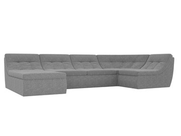 Модульный раскладной диван Холидей, Серый (рогожка) в Миассе
