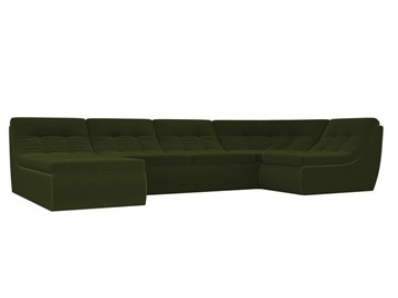 Модульный П-образный диван Холидей, Зеленый (микровельвет) в Челябинске