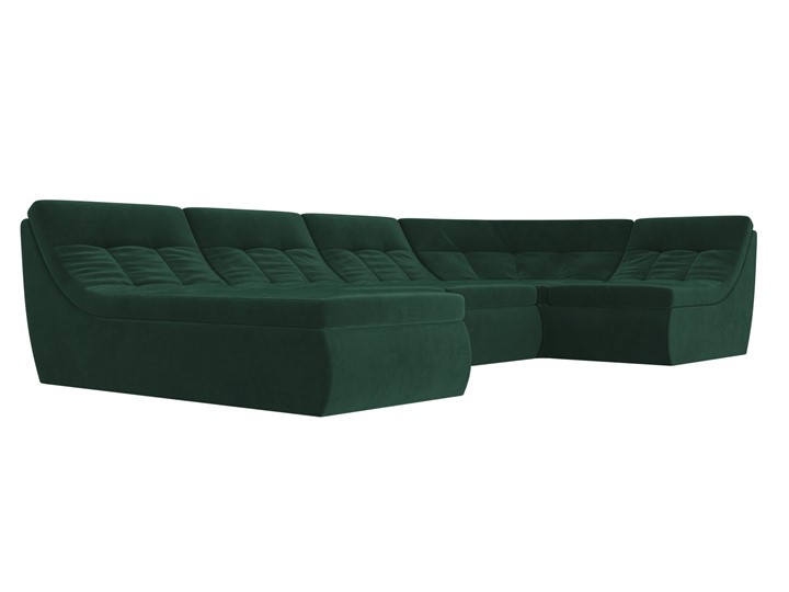 Модульный П-образный диван Холидей, Зеленый (велюр) в Челябинске - изображение 4