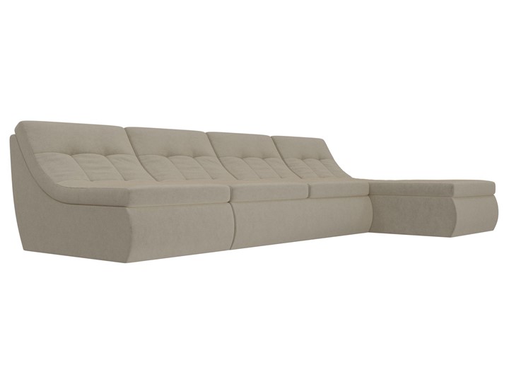 Модульный угловой диван Холидей, Бежевый (микровельвет) в Миассе - изображение 3