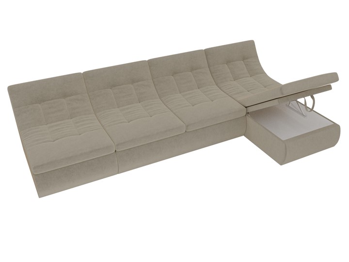 Модульный угловой диван Холидей, Бежевый (микровельвет) в Копейске - изображение 7