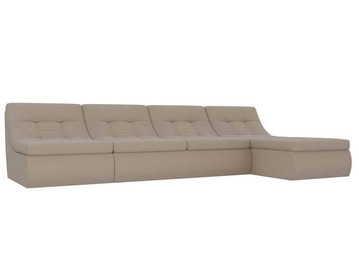 Большой модульный диван Холидей, Бежевый (рогожка) в Копейске - изображение