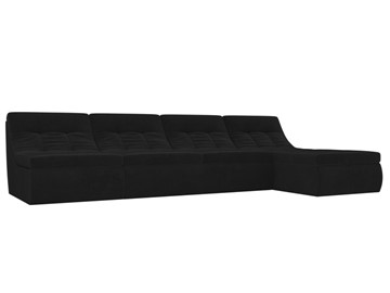 Модульный угловой диван Холидей, Черный (велюр) в Миассе