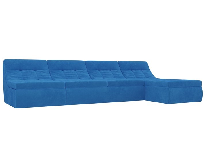 Модульный угловой диван Холидей, Голубой (велюр) в Челябинске - изображение