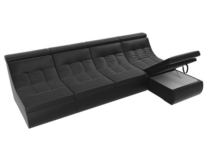 Модульный угловой диван Холидей люкс, Черный (экокожа) в Челябинске - изображение 7
