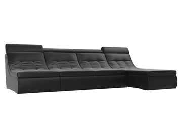 Модульный угловой диван Холидей люкс, Черный (экокожа) в Миассе